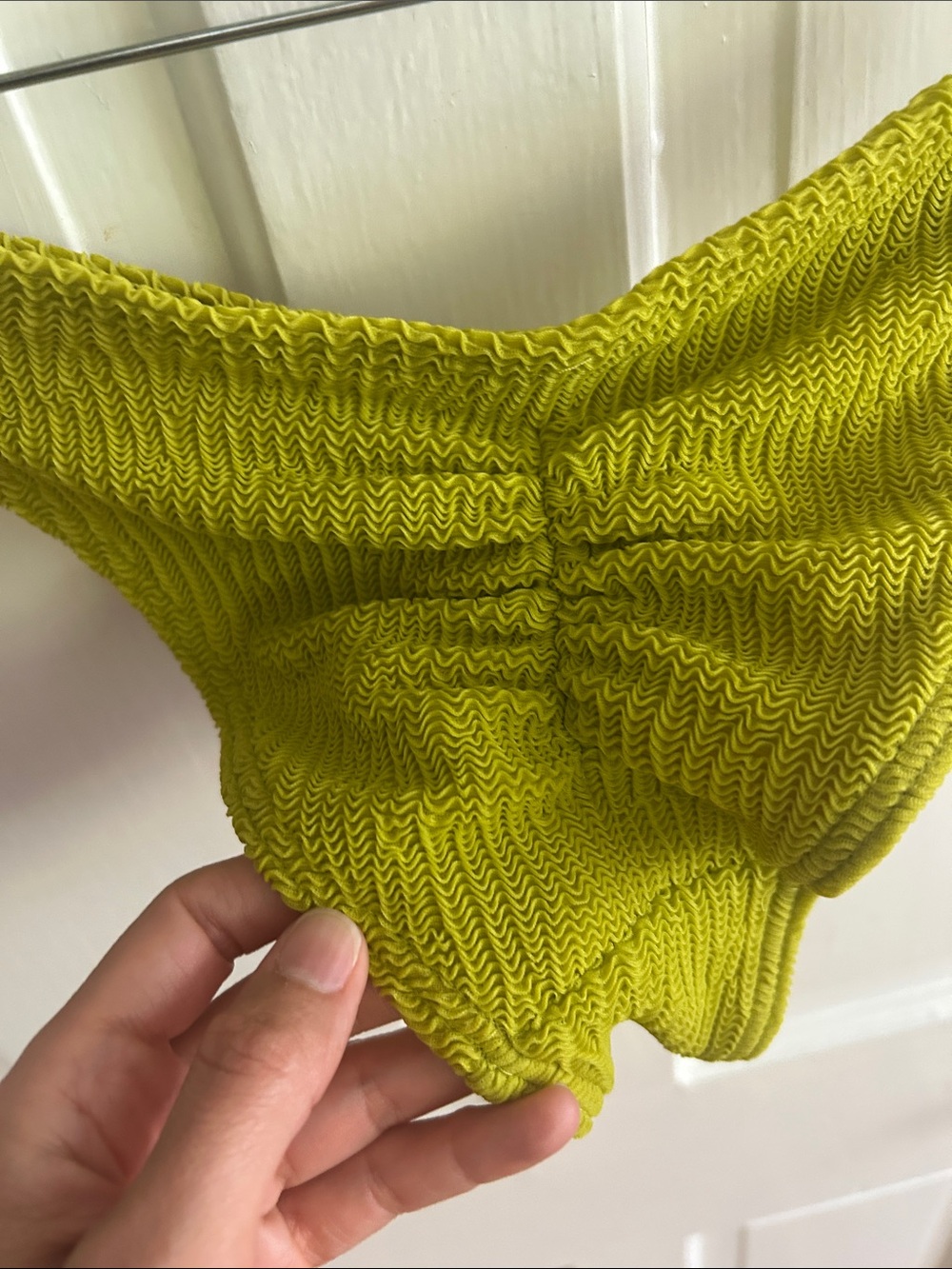 Olive Textured Rib Two-Piece Bikini Set - Picture 3 of 15